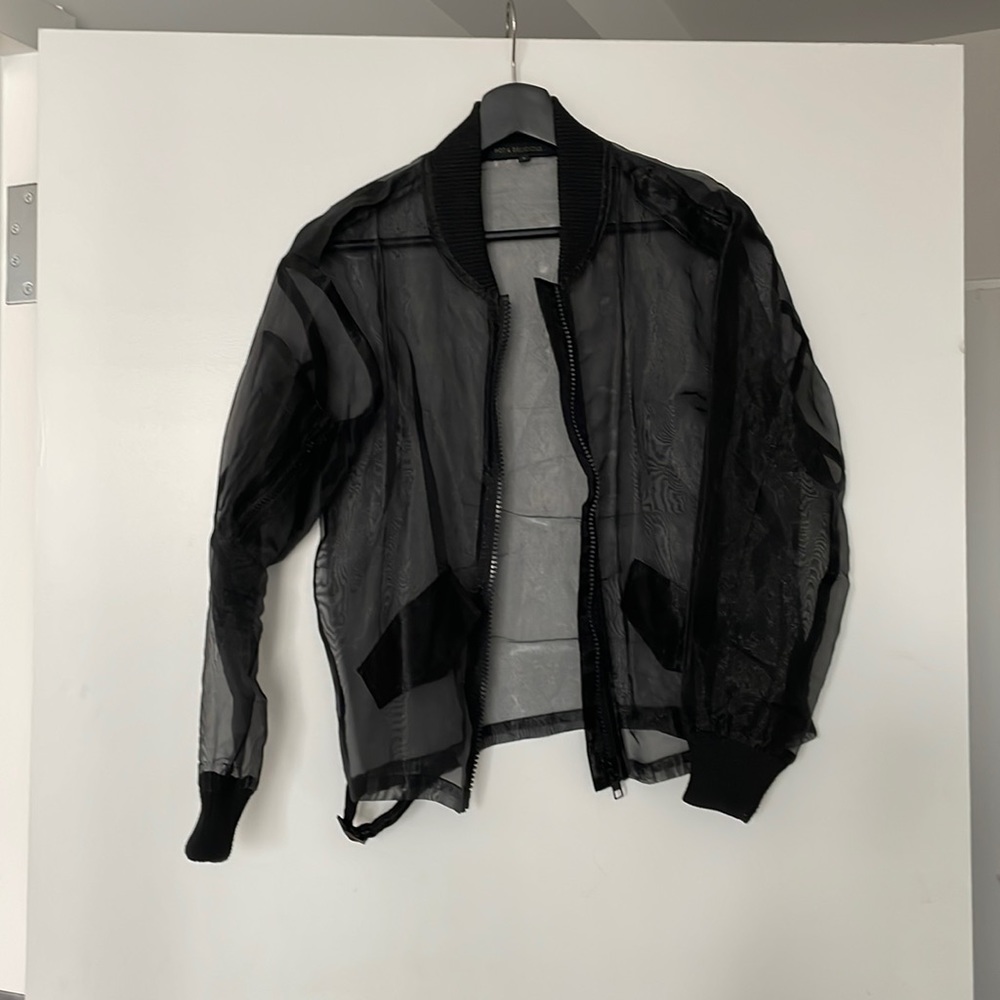 Sheer organza bomber